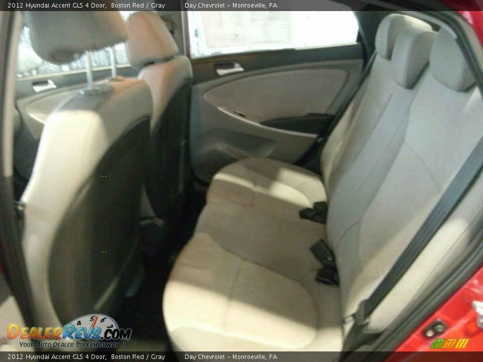 2012 Hyundai Accent GLS 4 Door Boston Red / Gray Photo #6