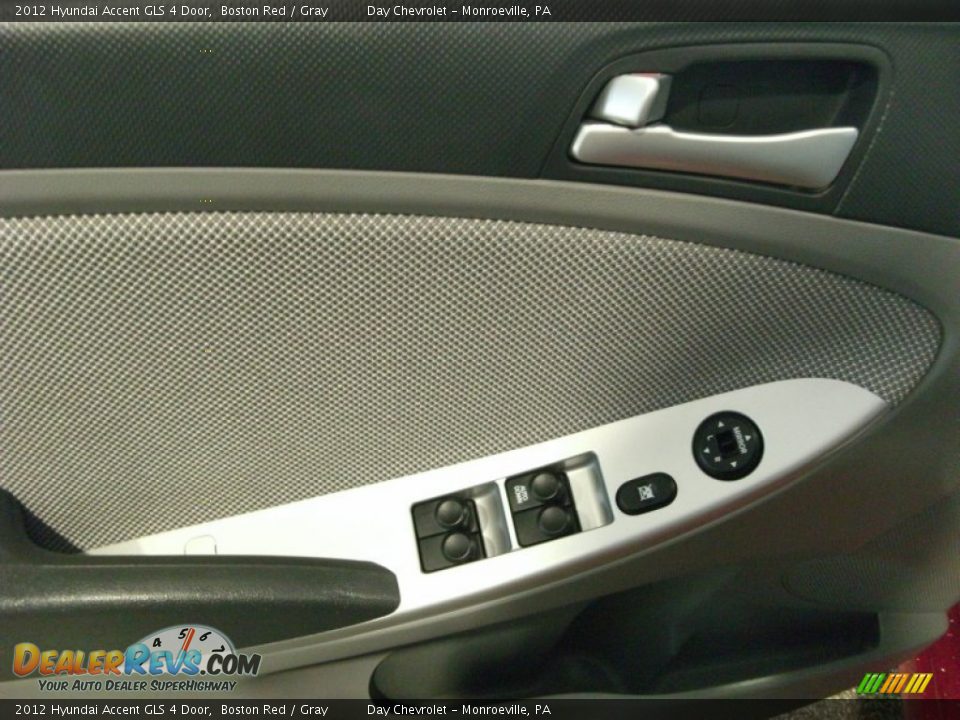 2012 Hyundai Accent GLS 4 Door Boston Red / Gray Photo #11