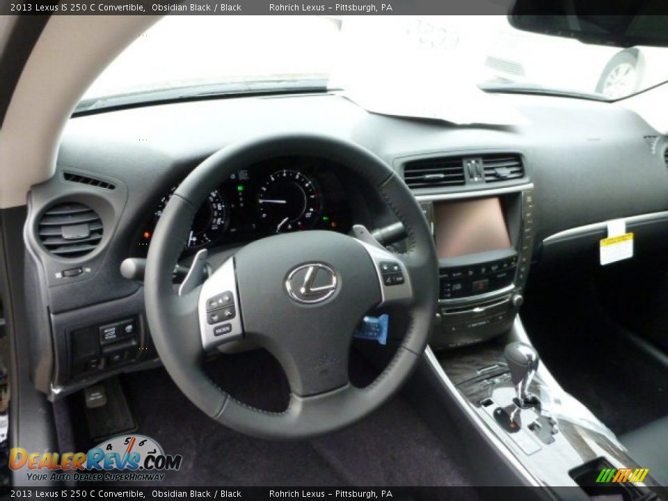 2013 Lexus IS 250 C Convertible Obsidian Black / Black Photo #12