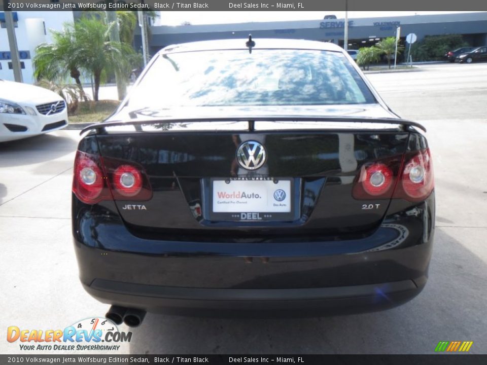 2010 Volkswagen Jetta Wolfsburg Edition Sedan Black / Titan Black Photo #4