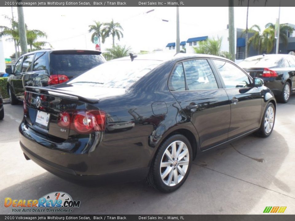 2010 Volkswagen Jetta Wolfsburg Edition Sedan Black / Titan Black Photo #5