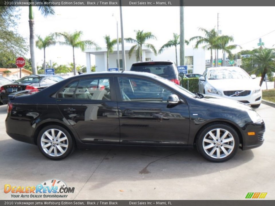 2010 Volkswagen Jetta Wolfsburg Edition Sedan Black / Titan Black Photo #6