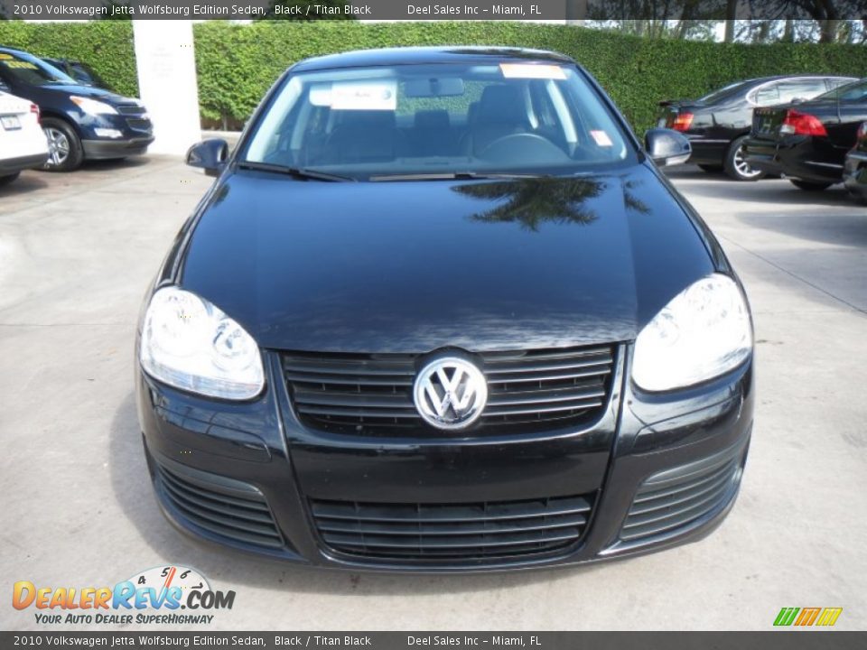 2010 Volkswagen Jetta Wolfsburg Edition Sedan Black / Titan Black Photo #8