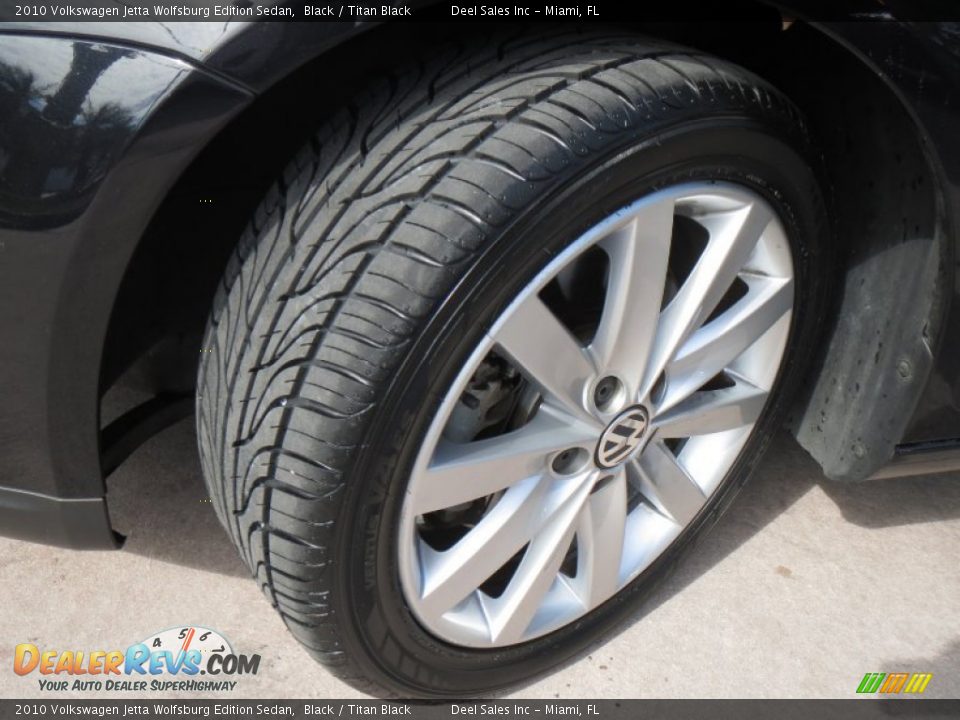 2010 Volkswagen Jetta Wolfsburg Edition Sedan Black / Titan Black Photo #13