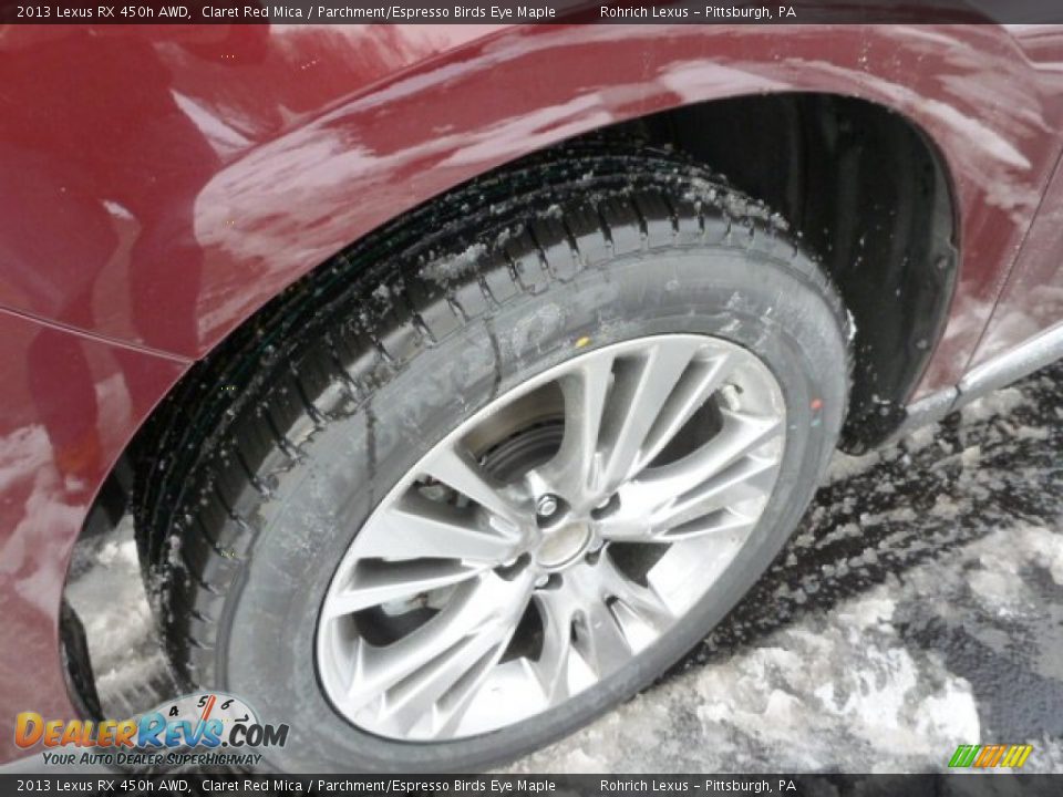 2013 Lexus RX 450h AWD Claret Red Mica / Parchment/Espresso Birds Eye Maple Photo #9