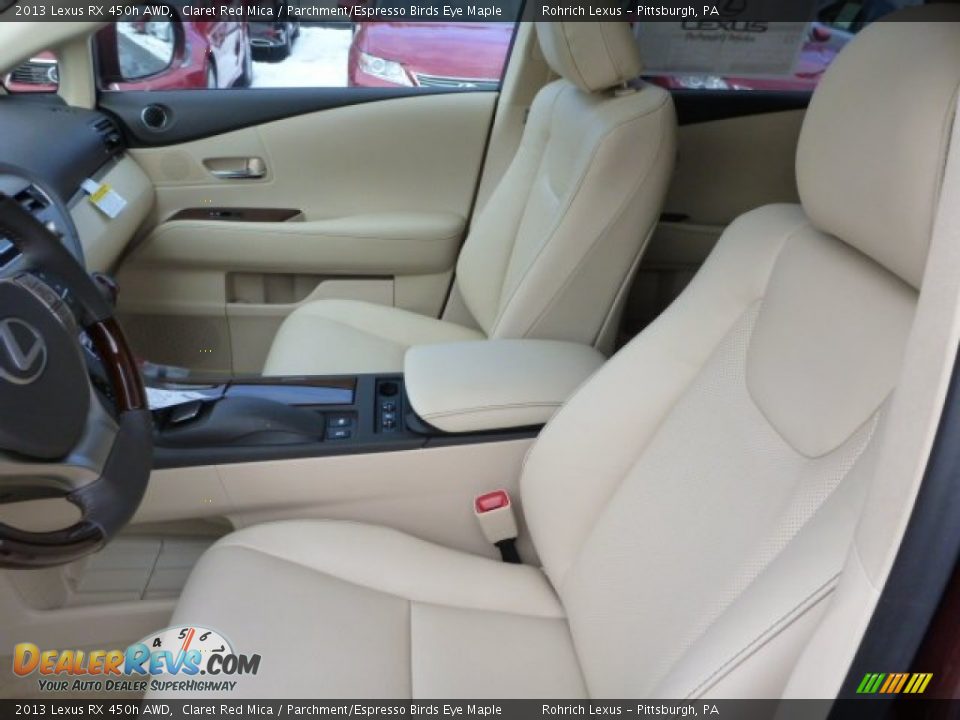 Parchment/Espresso Birds Eye Maple Interior - 2013 Lexus RX 450h AWD Photo #10