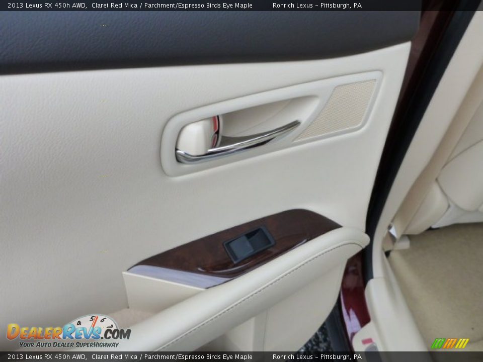 2013 Lexus RX 450h AWD Claret Red Mica / Parchment/Espresso Birds Eye Maple Photo #13