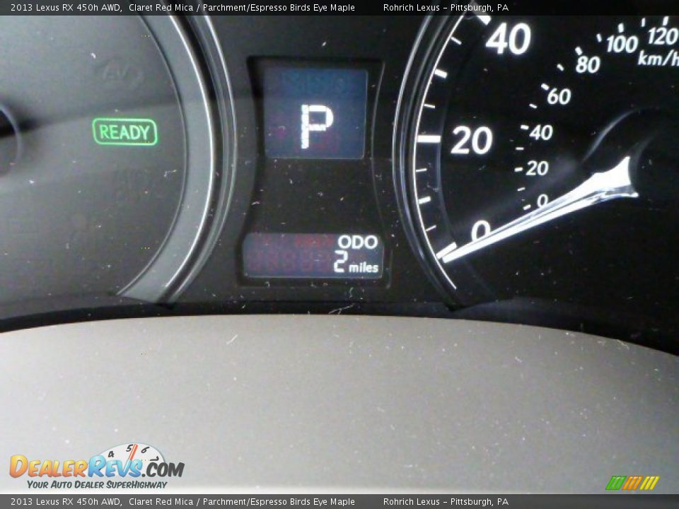 2013 Lexus RX 450h AWD Claret Red Mica / Parchment/Espresso Birds Eye Maple Photo #19