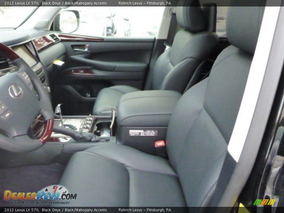 Black/Mahogany Accents Interior - 2013 Lexus LX 570 Photo #9