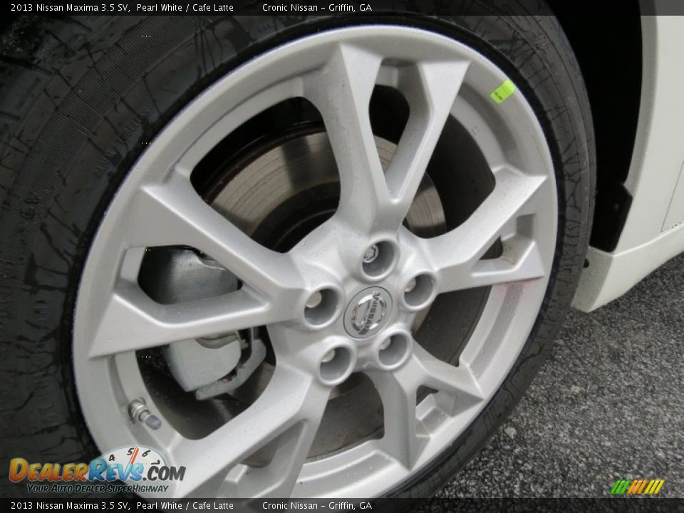 2013 Nissan Maxima 3.5 SV Pearl White / Cafe Latte Photo #9