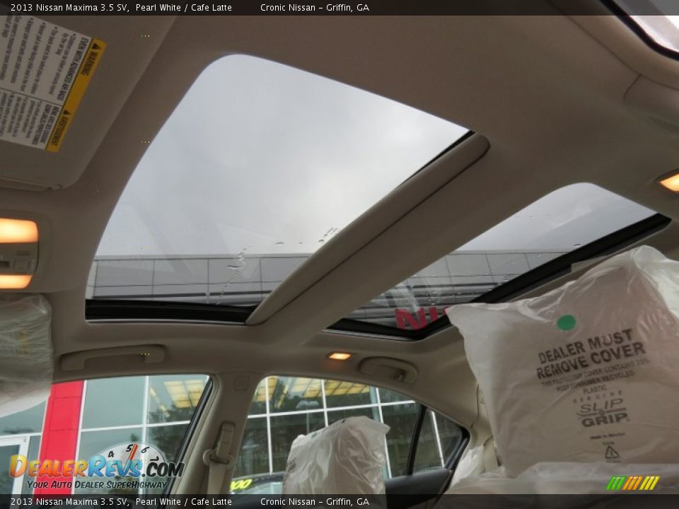 2013 Nissan Maxima 3.5 SV Pearl White / Cafe Latte Photo #11