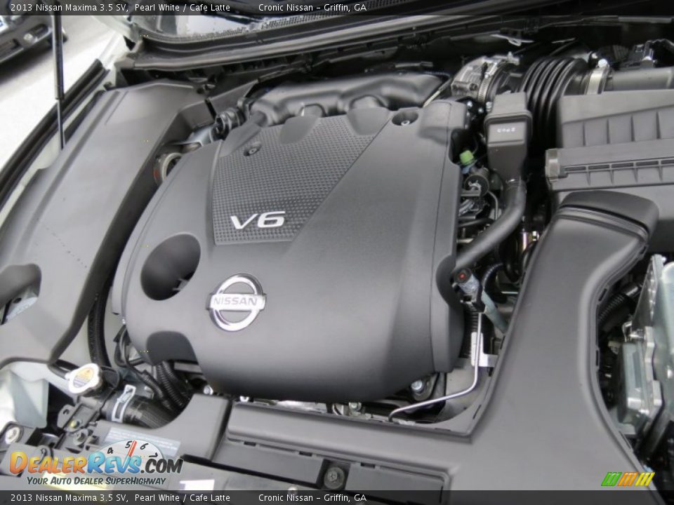2013 Nissan Maxima 3.5 SV Pearl White / Cafe Latte Photo #14