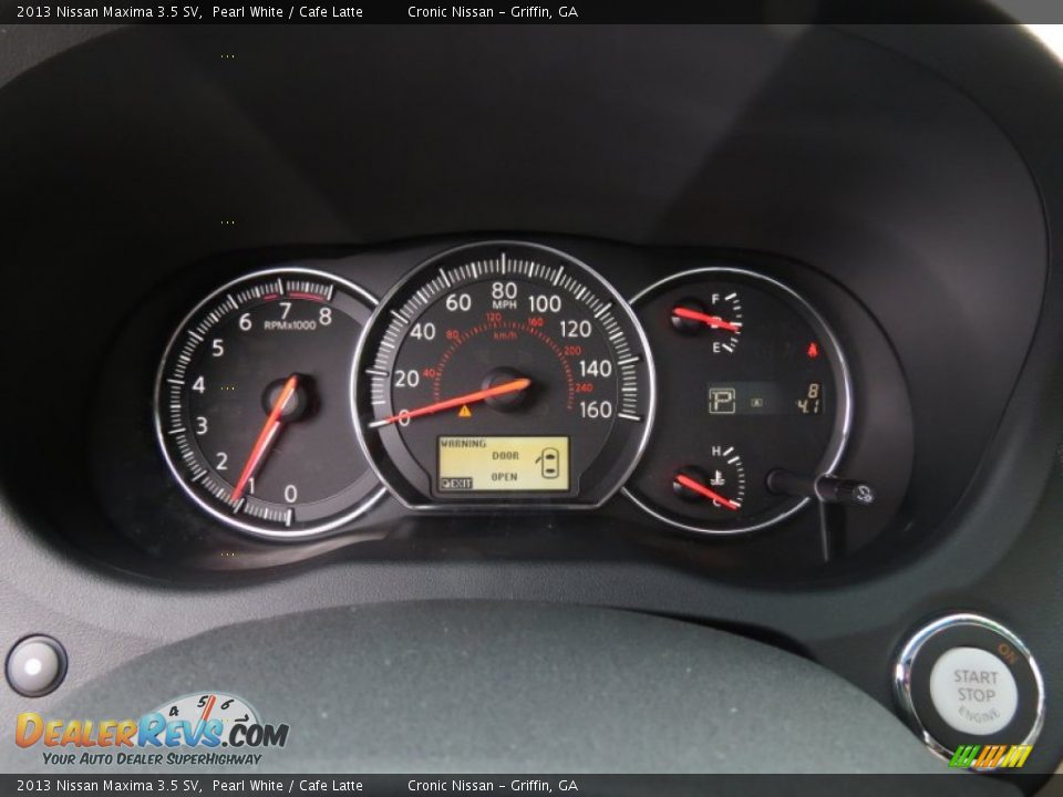 2013 Nissan Maxima 3.5 SV Pearl White / Cafe Latte Photo #15