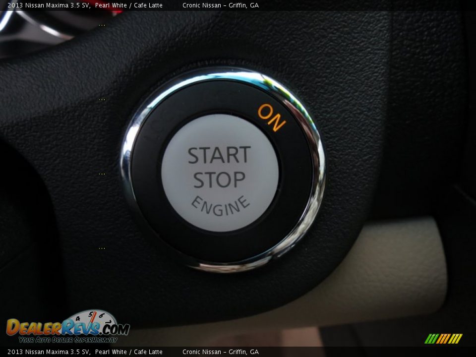 2013 Nissan Maxima 3.5 SV Pearl White / Cafe Latte Photo #18