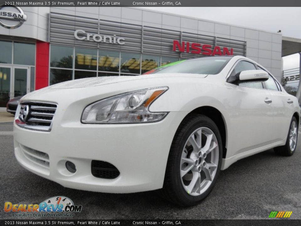 2013 Nissan Maxima 3.5 SV Premium Pearl White / Cafe Latte Photo #1