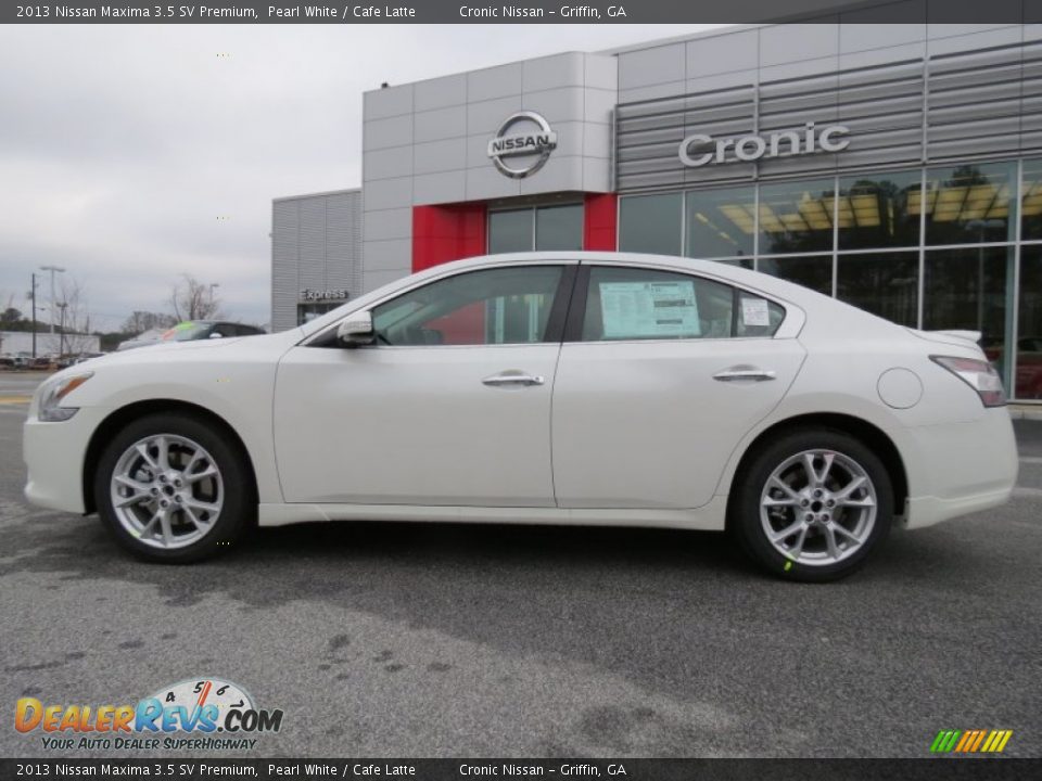 2013 Nissan Maxima 3.5 SV Premium Pearl White / Cafe Latte Photo #2