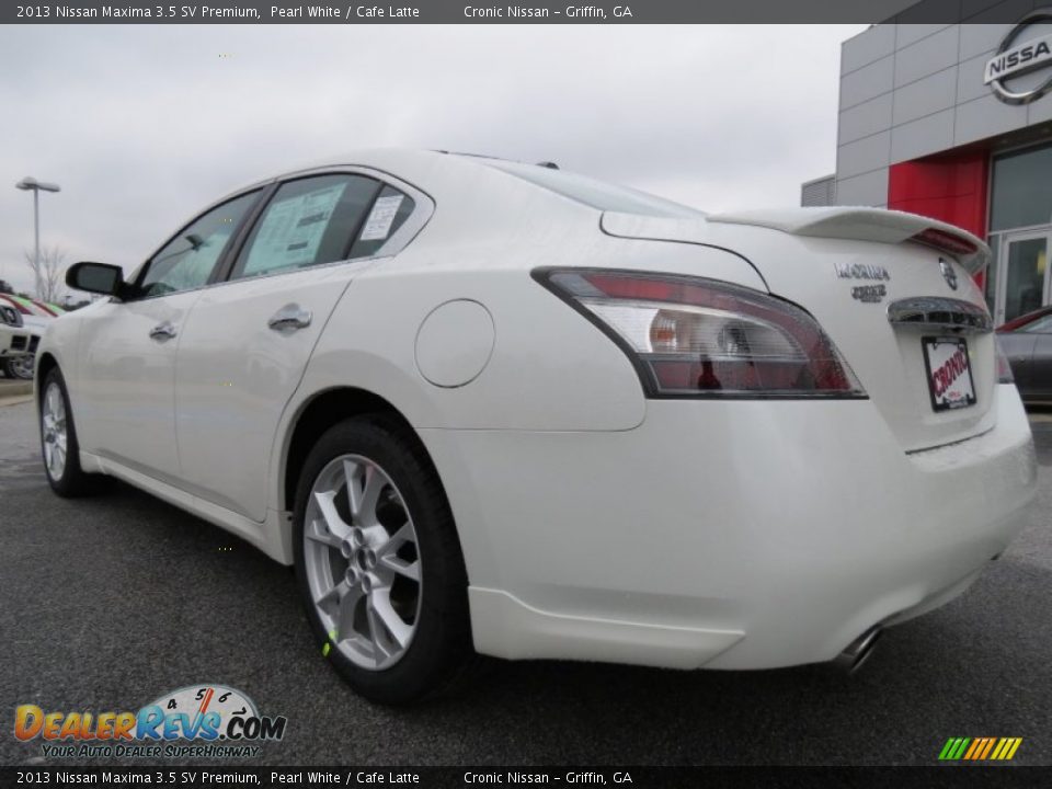 2013 Nissan Maxima 3.5 SV Premium Pearl White / Cafe Latte Photo #3