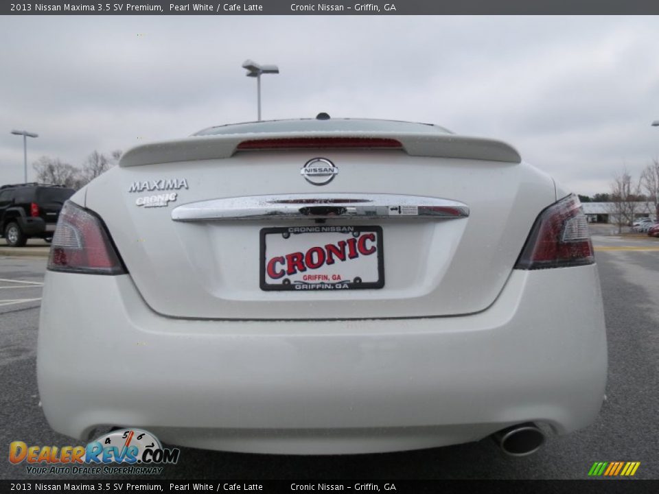 2013 Nissan Maxima 3.5 SV Premium Pearl White / Cafe Latte Photo #4