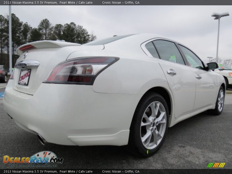 2013 Nissan Maxima 3.5 SV Premium Pearl White / Cafe Latte Photo #5