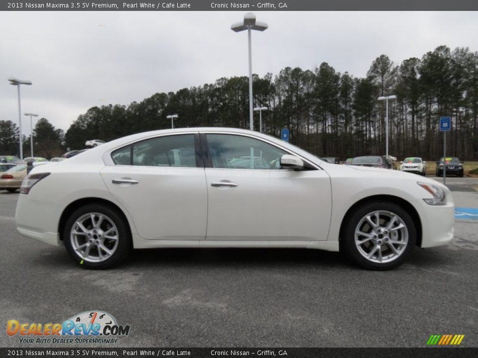 2013 Nissan Maxima 3.5 SV Premium Pearl White / Cafe Latte Photo #6