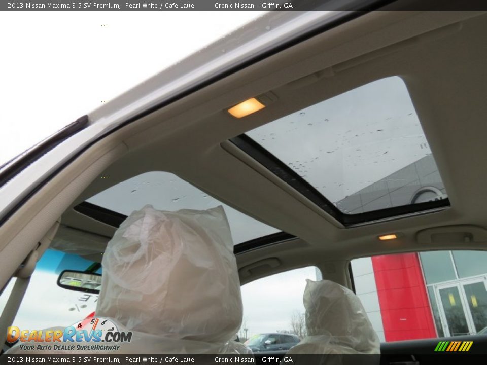 2013 Nissan Maxima 3.5 SV Premium Pearl White / Cafe Latte Photo #13