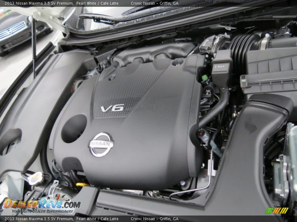 2013 Nissan Maxima 3.5 SV Premium Pearl White / Cafe Latte Photo #14