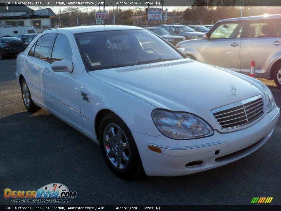 2002 Mercedes-Benz S 500 Sedan Alabaster White / Ash Photo #3