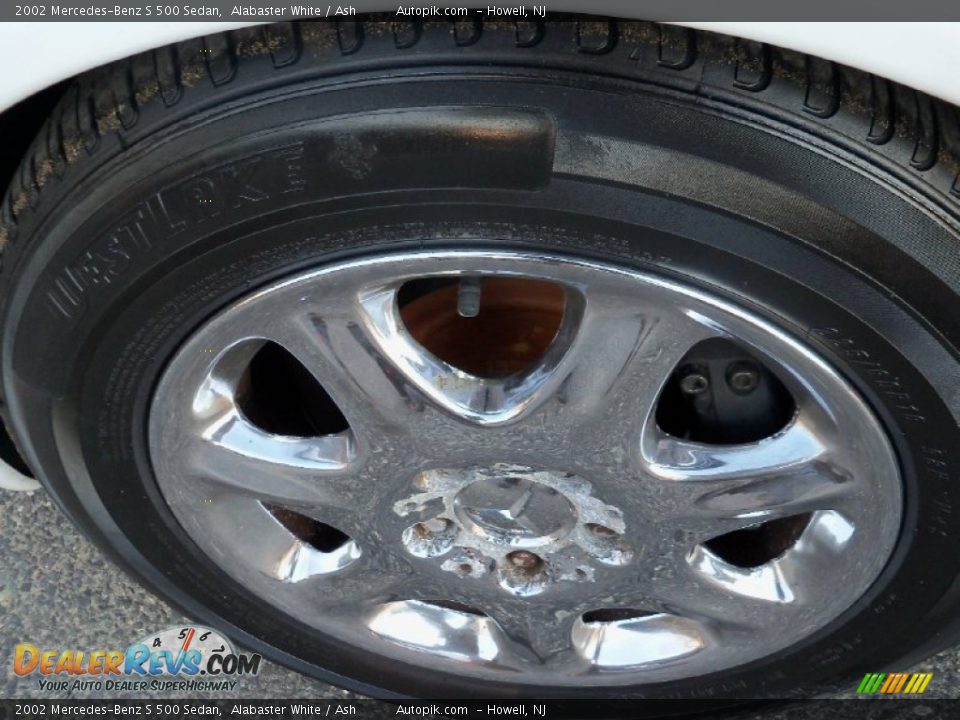 2002 Mercedes-Benz S 500 Sedan Alabaster White / Ash Photo #9