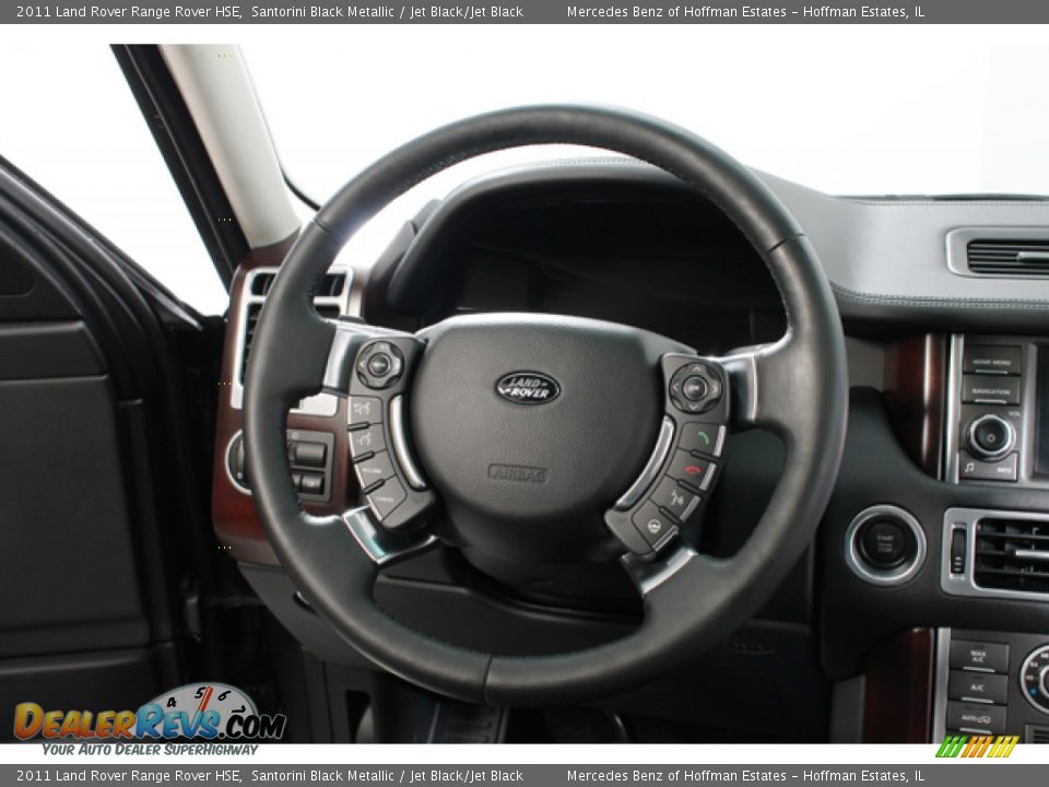 2011 Land Rover Range Rover HSE Santorini Black Metallic / Jet Black/Jet Black Photo #6