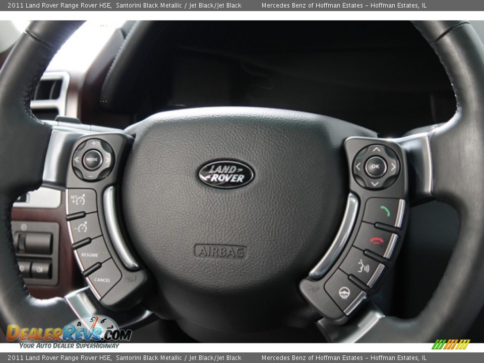 2011 Land Rover Range Rover HSE Santorini Black Metallic / Jet Black/Jet Black Photo #7