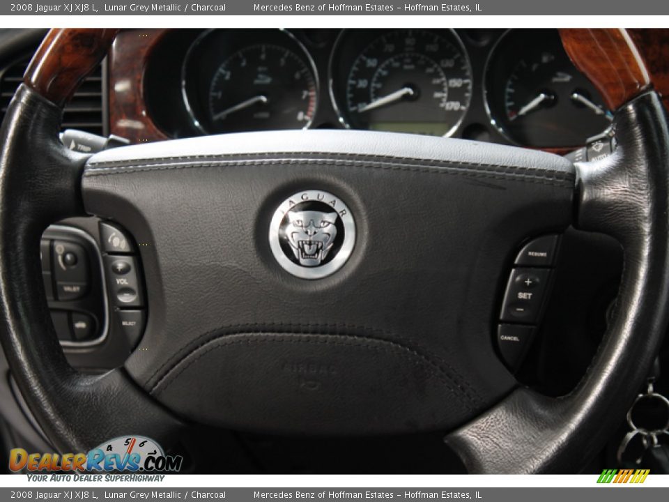 2008 Jaguar XJ XJ8 L Lunar Grey Metallic / Charcoal Photo #8