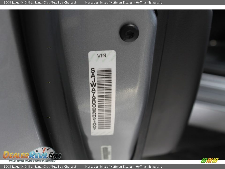 2008 Jaguar XJ XJ8 L Lunar Grey Metallic / Charcoal Photo #32