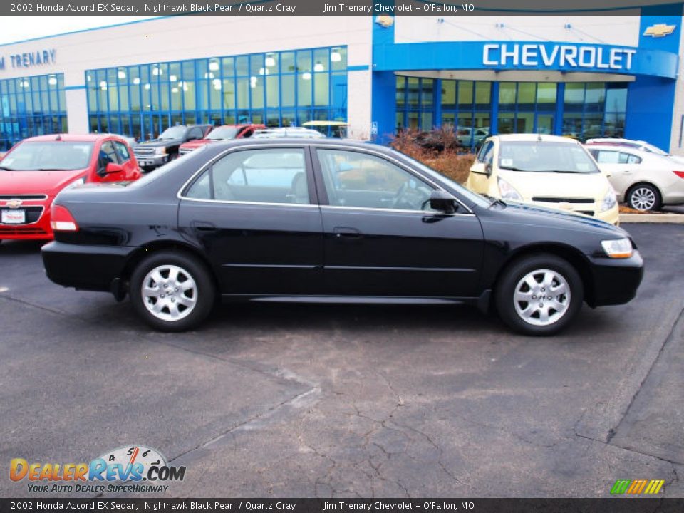 2002 Honda Accord EX Sedan Nighthawk Black Pearl / Quartz Gray Photo #1