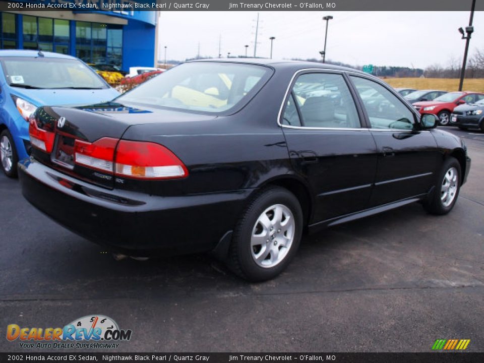 2002 Honda Accord EX Sedan Nighthawk Black Pearl / Quartz Gray Photo #3