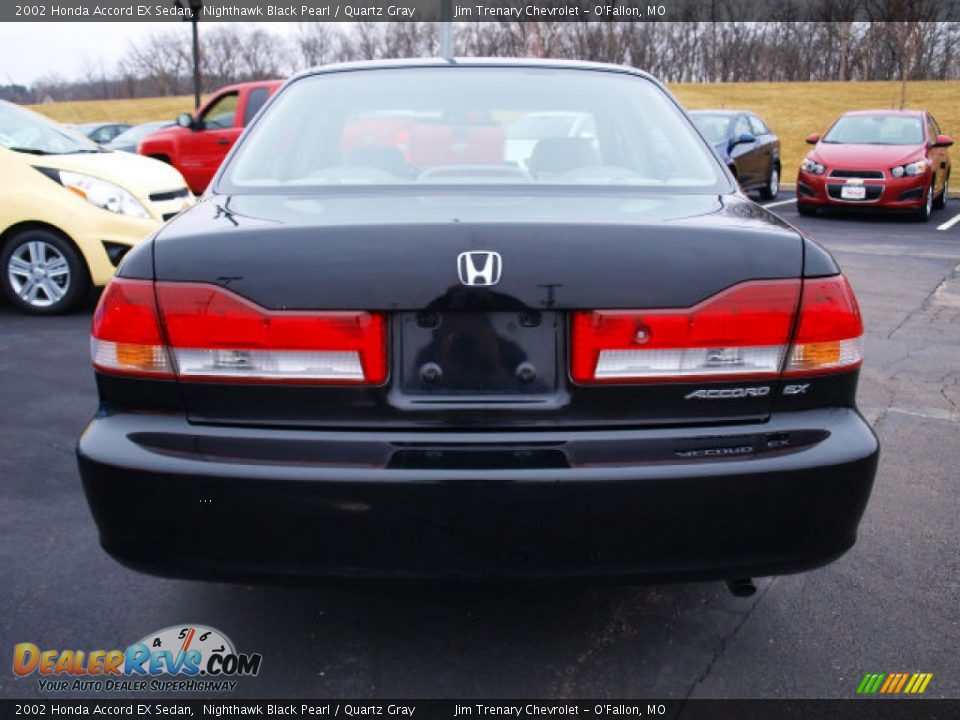 2002 Honda Accord EX Sedan Nighthawk Black Pearl / Quartz Gray Photo #6