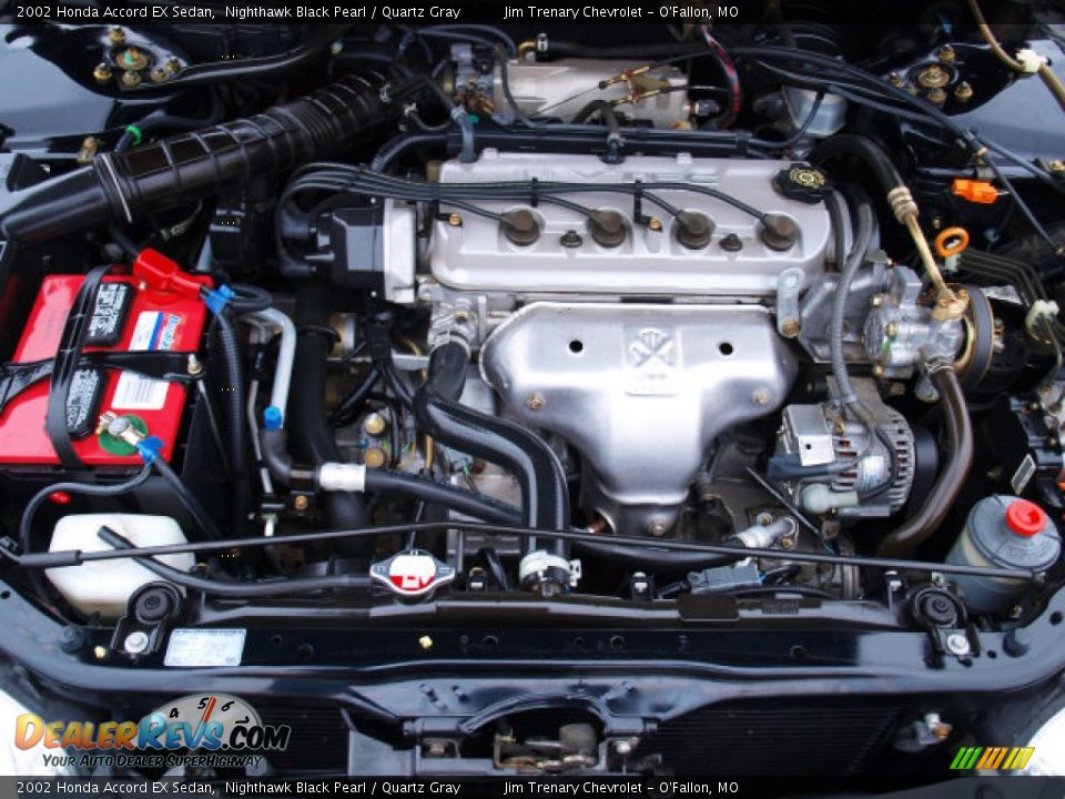 2002 Honda Accord EX Sedan Nighthawk Black Pearl / Quartz Gray Photo #7