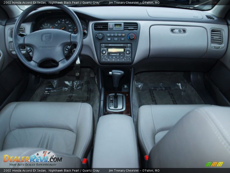 2002 Honda Accord EX Sedan Nighthawk Black Pearl / Quartz Gray Photo #10