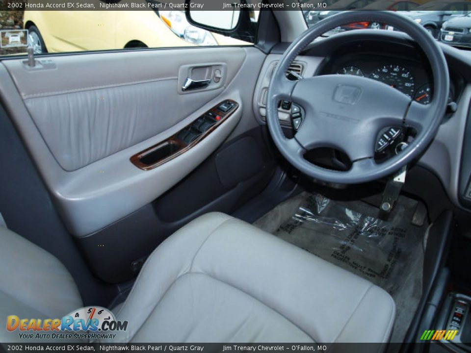 2002 Honda Accord EX Sedan Nighthawk Black Pearl / Quartz Gray Photo #11