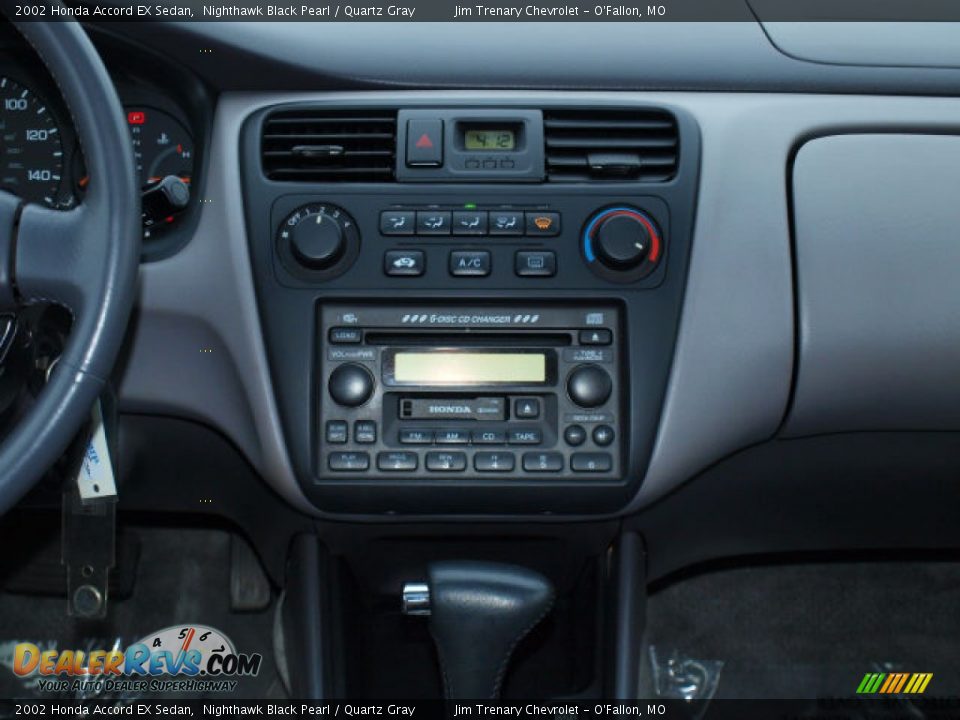 2002 Honda Accord EX Sedan Nighthawk Black Pearl / Quartz Gray Photo #12