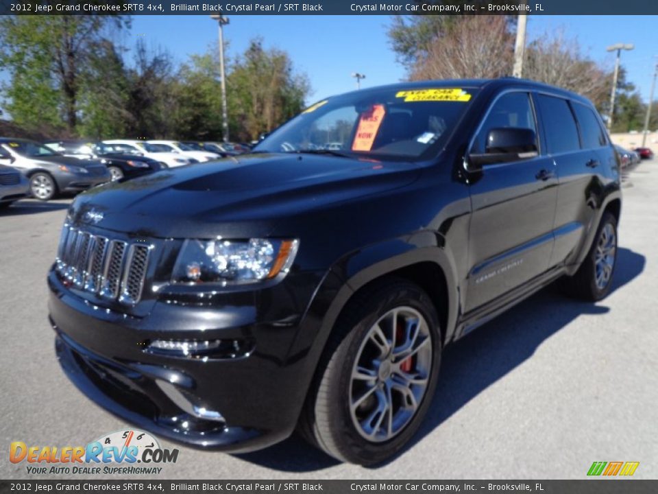 2012 Jeep Grand Cherokee SRT8 4x4 Brilliant Black Crystal Pearl / SRT Black Photo #1