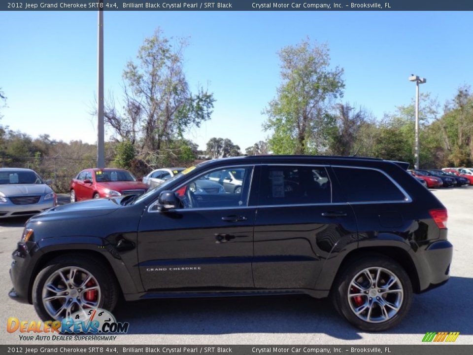2012 Jeep Grand Cherokee SRT8 4x4 Brilliant Black Crystal Pearl / SRT Black Photo #2