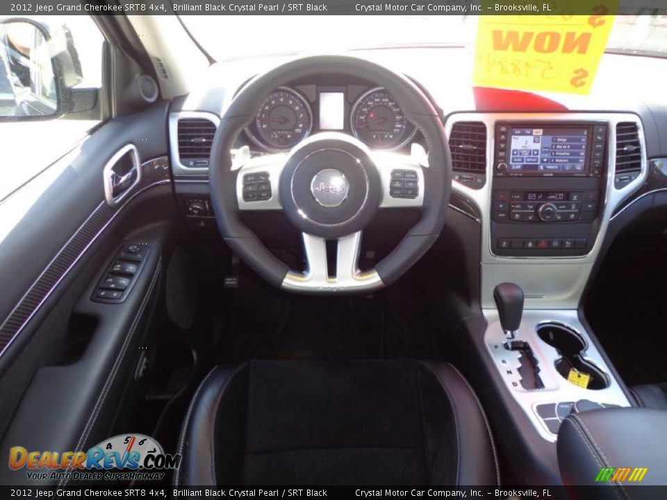 2012 Jeep Grand Cherokee SRT8 4x4 Brilliant Black Crystal Pearl / SRT Black Photo #6