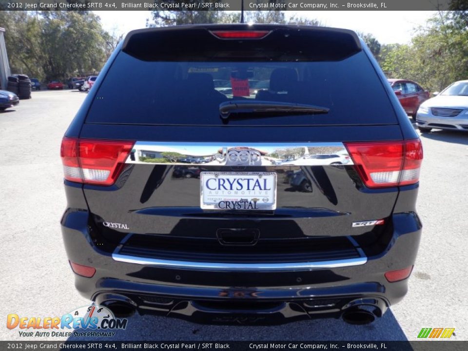 2012 Jeep Grand Cherokee SRT8 4x4 Brilliant Black Crystal Pearl / SRT Black Photo #8