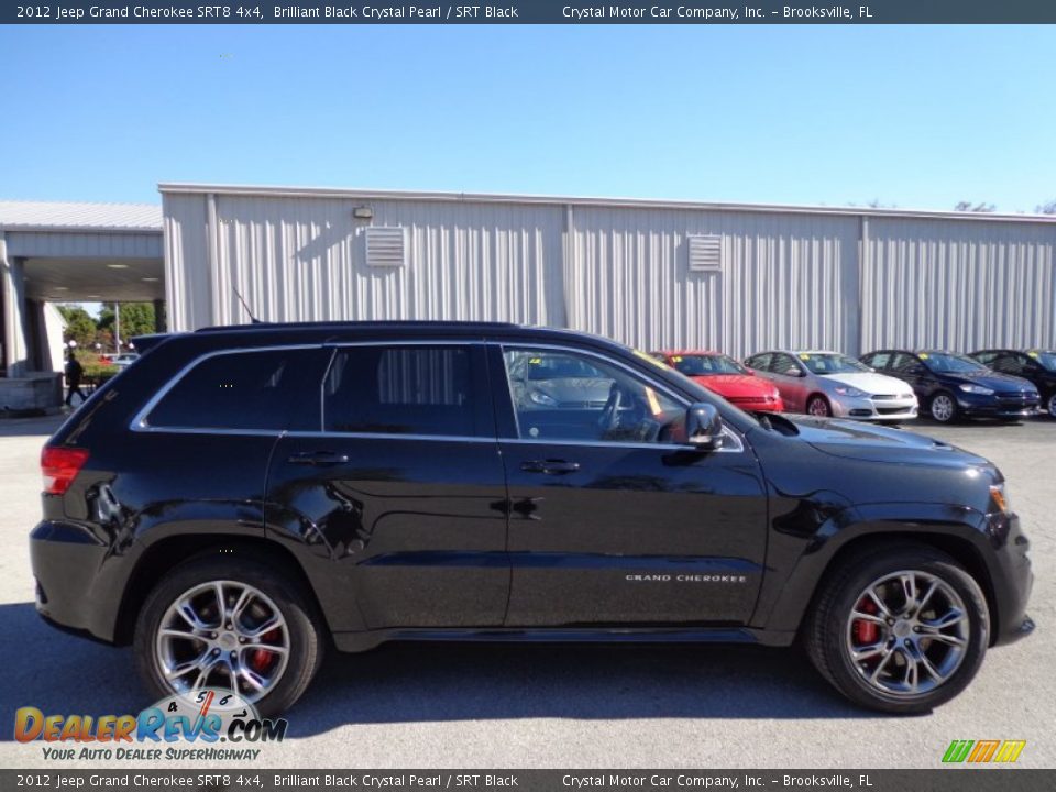 2012 Jeep Grand Cherokee SRT8 4x4 Brilliant Black Crystal Pearl / SRT Black Photo #10