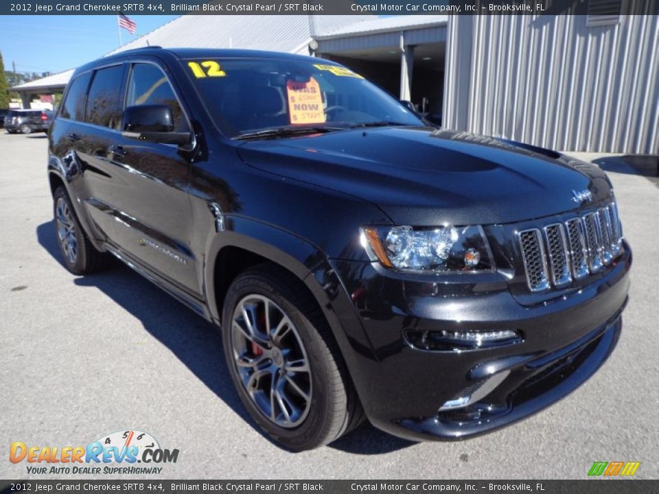 2012 Jeep Grand Cherokee SRT8 4x4 Brilliant Black Crystal Pearl / SRT Black Photo #11