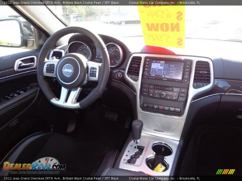 2012 Jeep Grand Cherokee SRT8 4x4 Brilliant Black Crystal Pearl / SRT Black Photo #12