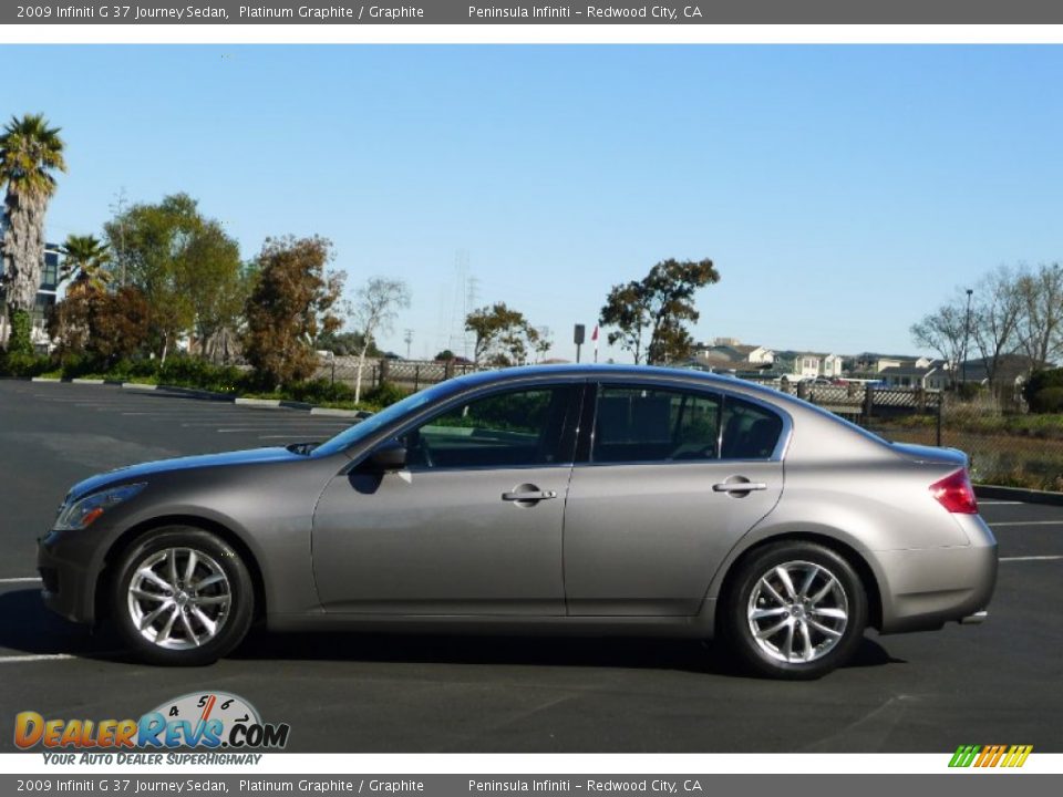 2009 Infiniti G 37 Journey Sedan Platinum Graphite / Graphite Photo #4