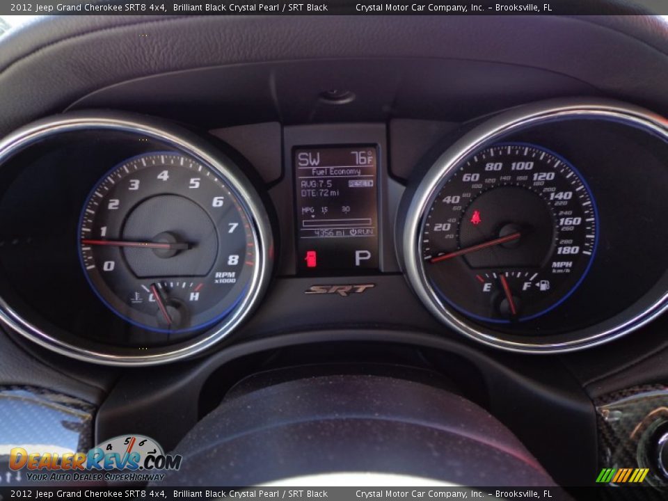 2012 Jeep Grand Cherokee SRT8 4x4 Brilliant Black Crystal Pearl / SRT Black Photo #20