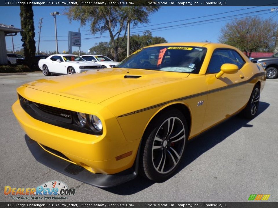Front 3/4 View of 2012 Dodge Challenger SRT8 Yellow Jacket Photo #1