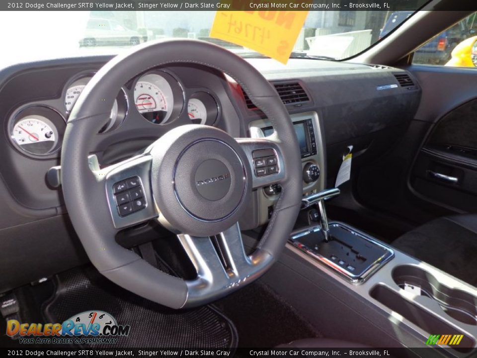 2012 Dodge Challenger SRT8 Yellow Jacket Stinger Yellow / Dark Slate Gray Photo #6